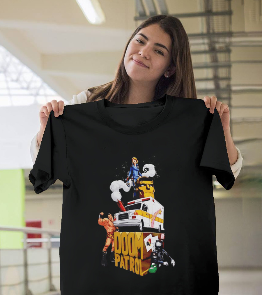 Doom Patrol DC's Young Animal Robotman Negative Man Team Ambulance T-Shirt