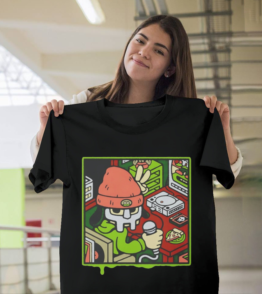 PaRappa The Rapper MF Doom Crossover Video Games Music Iconic Character Pizza Scene T-Shirt
