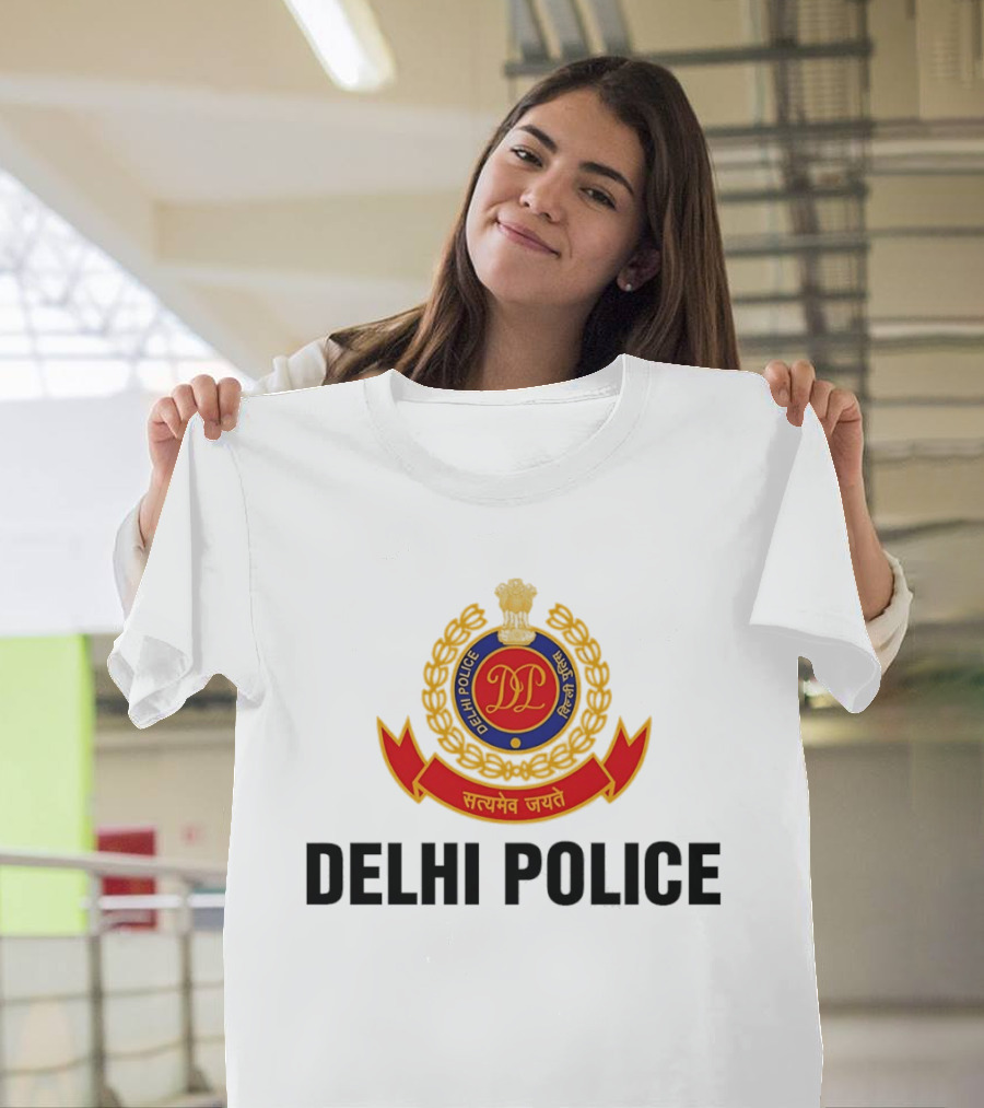 DELHI POLICE Satyamev Jayate Seal T-Shirt