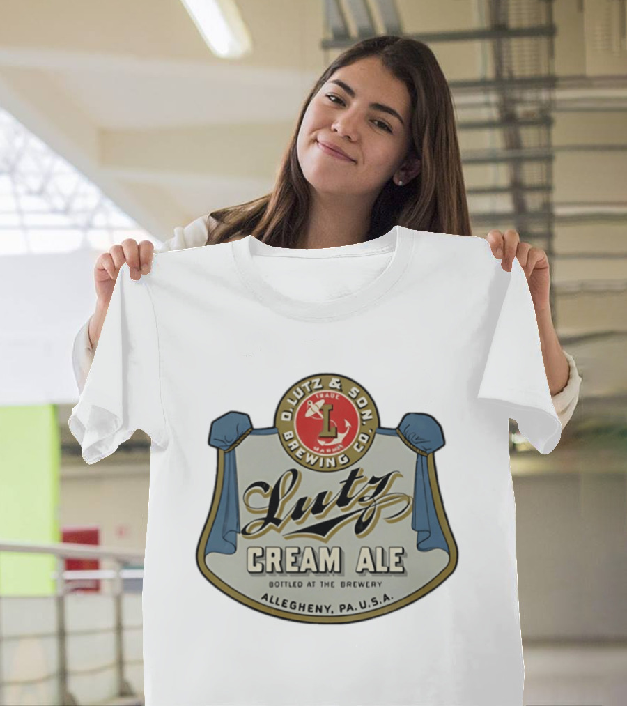 Lutz Cream Ale Bottled At The Brewery D Lutz & Son Brewing Co Allegheny PA USA T-Shirt