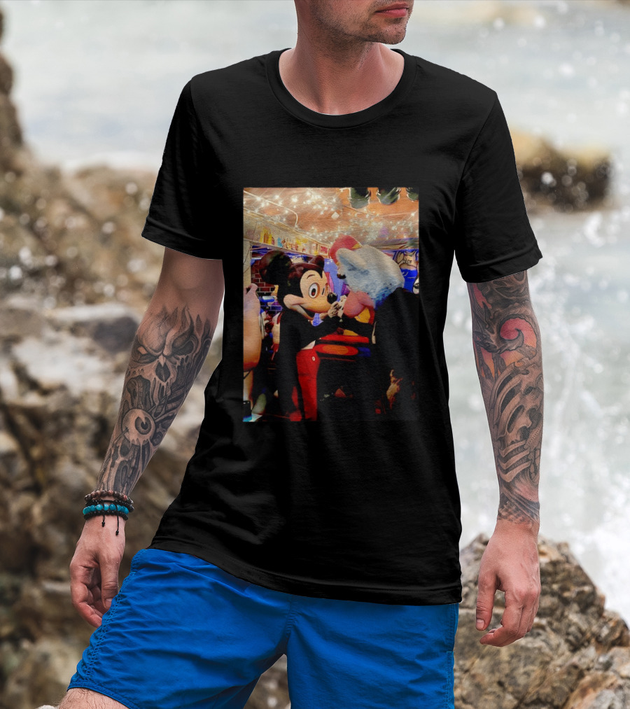 Mickey Mouse And Chuck E Cheese Iconic Meeting T-Shirt