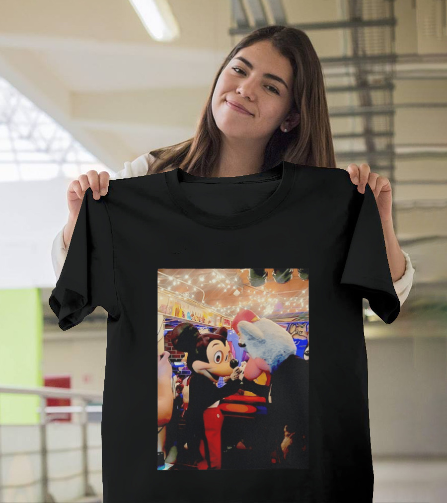 Mickey Mouse And Chuck E Cheese Iconic Meeting T-Shirt