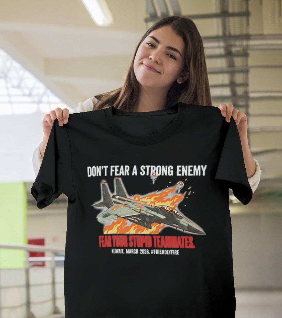 F 15e Strike Eagle Don't Fear A Strong Enemy Fear Your Stupid Teammates 2026 T-Shirt