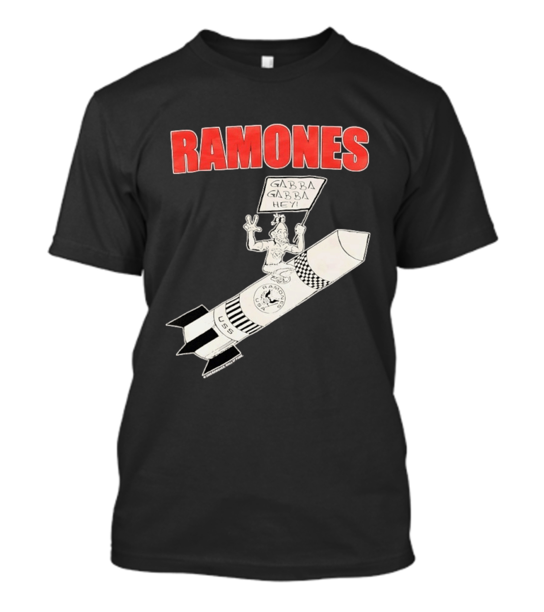 Ramones Gabba Gabba Hey USS Rocket Punk T-Shirt