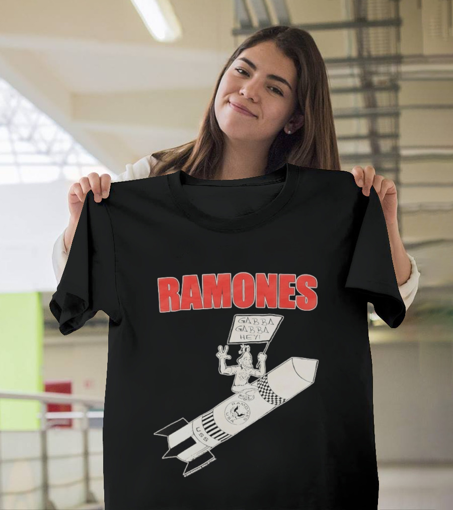 Ramones Gabba Gabba Hey USS Rocket Punk T-Shirt