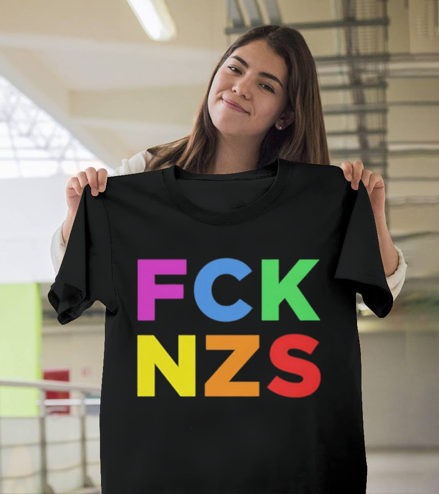 FCK NZS Rainbow Bold Block Letters T-Shirt