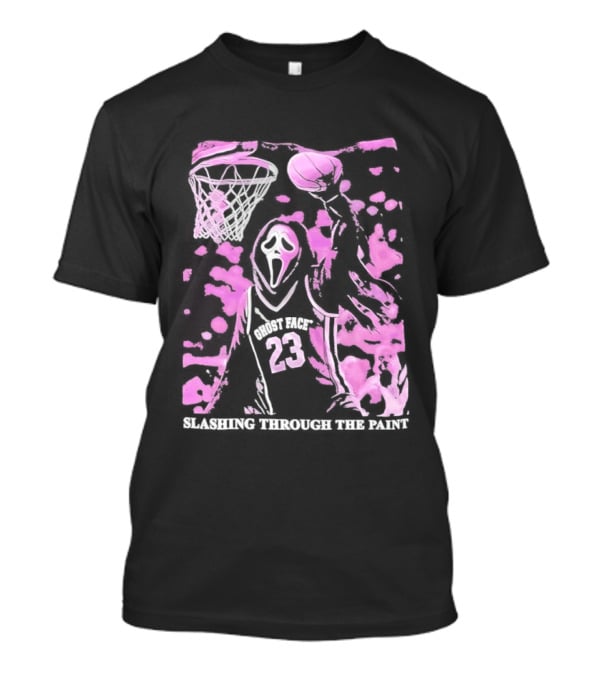 Scream Number 23 Basketball Paint Brush Drip T-Shirt
