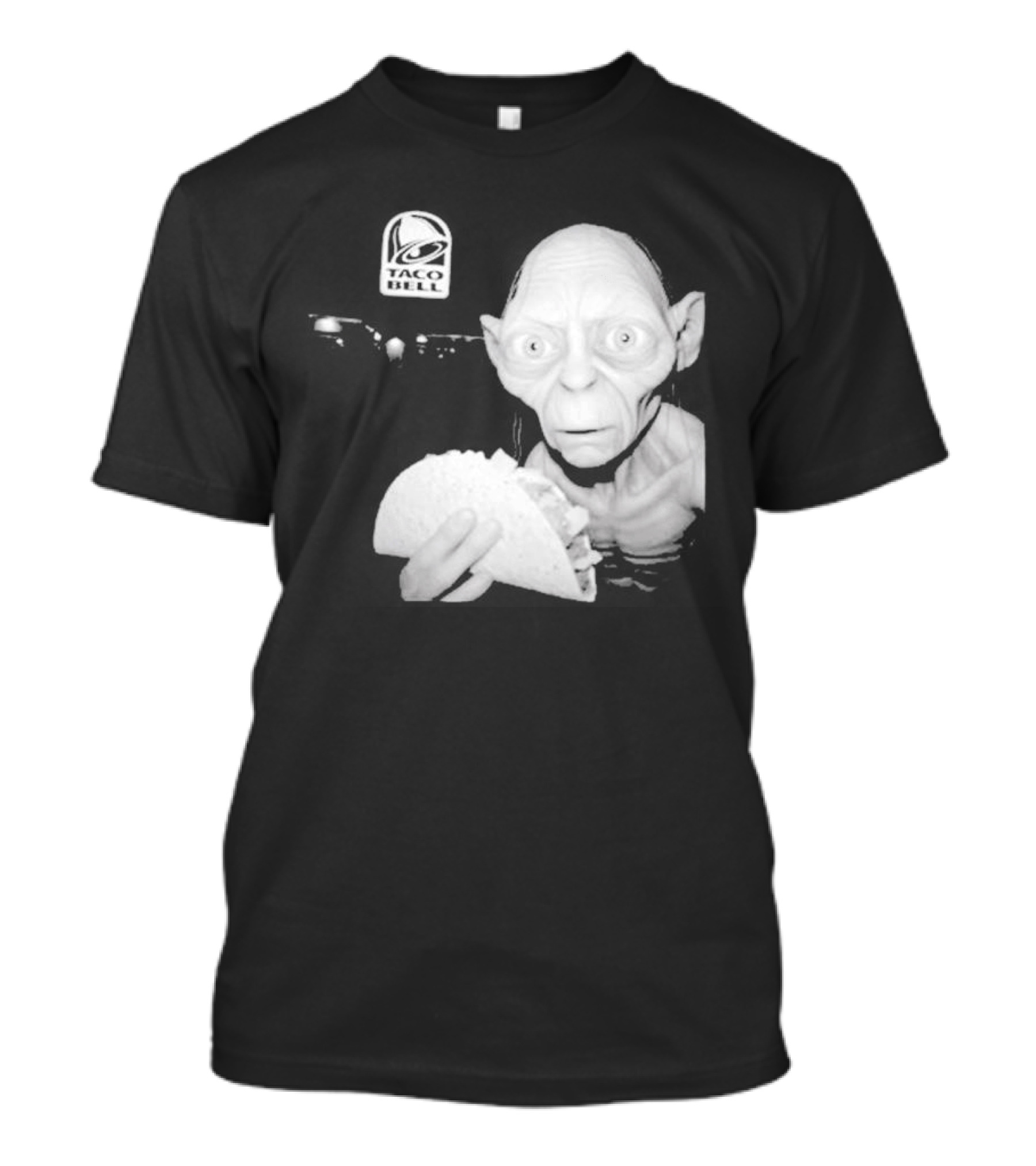 Gollum Taco Bell Mashup Middle Earth Eats Fast Food Iconic Fusion T-Shirt