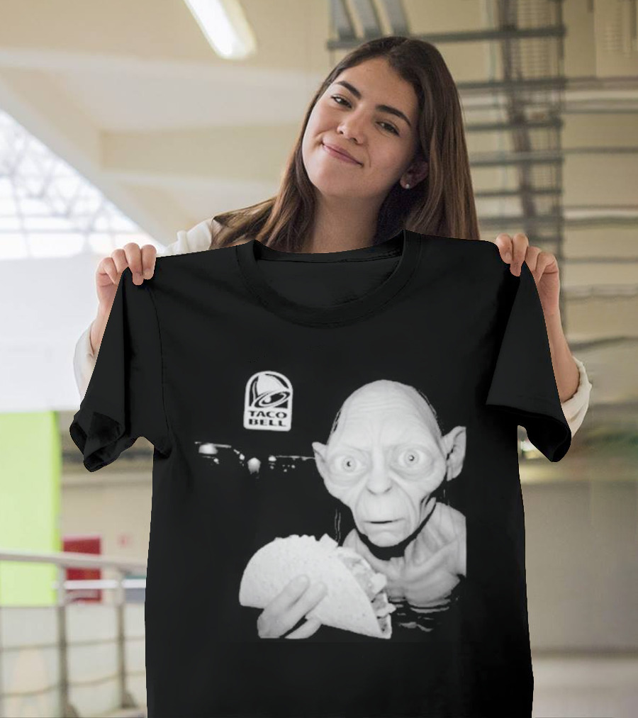Gollum Taco Bell Mashup Middle Earth Eats Fast Food Iconic Fusion T-Shirt