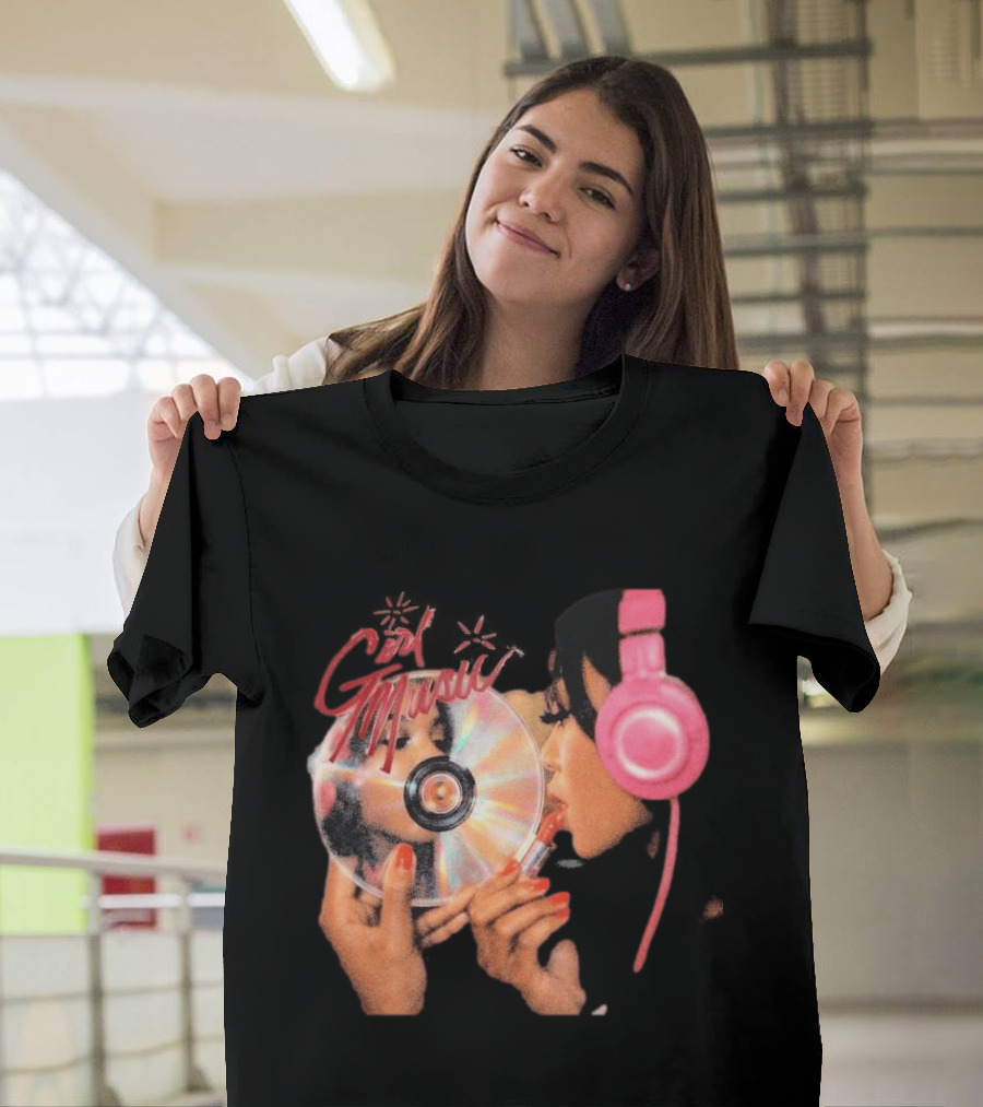 Girl Music Vol 1 EP Cover With Pink Headphones And CD T-Shirt