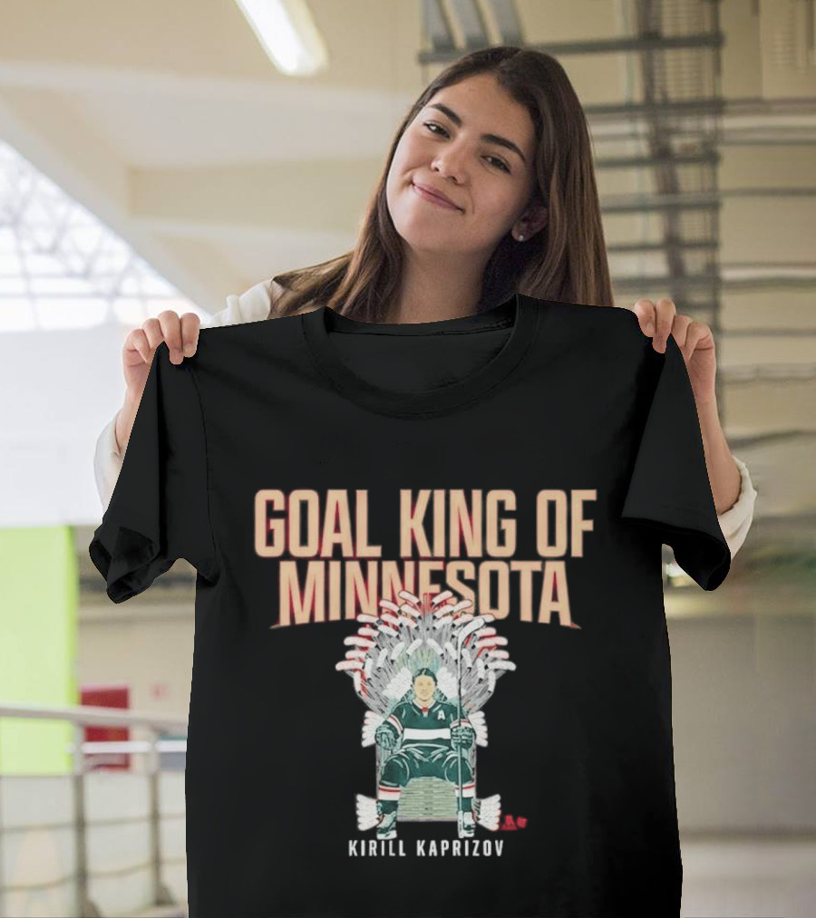 Kirill Kaprizov Goal King Of Minnesota Hockey Throne T-Shirt