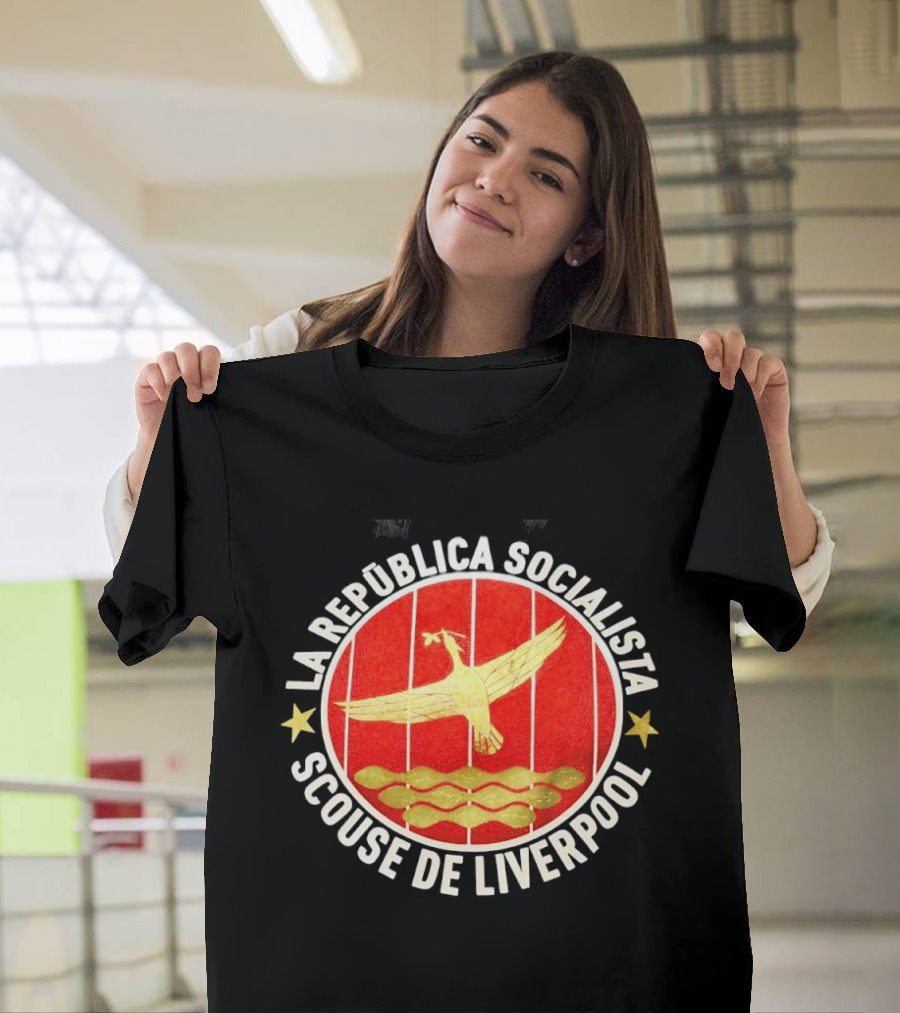 La Republica Socialista Scouse de Liverpool Bird and Waves Star T-Shirt