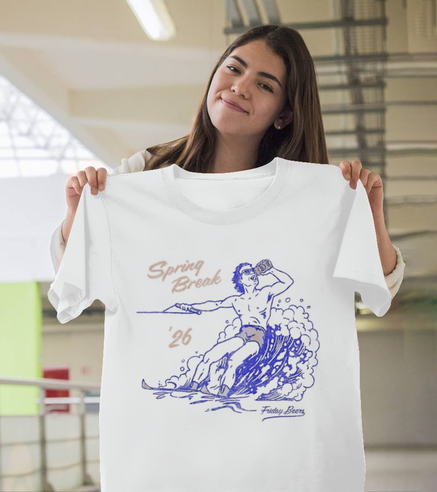 Spring Break 26 Man Surfing Drinking Friday Beers T-Shirt
