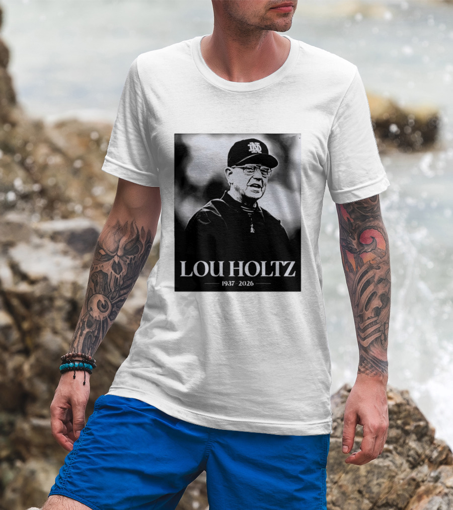Lou Holtz 1937 2026 Notre Dame Coach Memorial T-Shirt