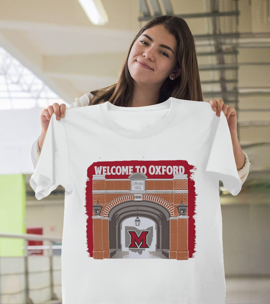 Miami RedHawks Upham Hall Welcome To Oxford T-Shirt