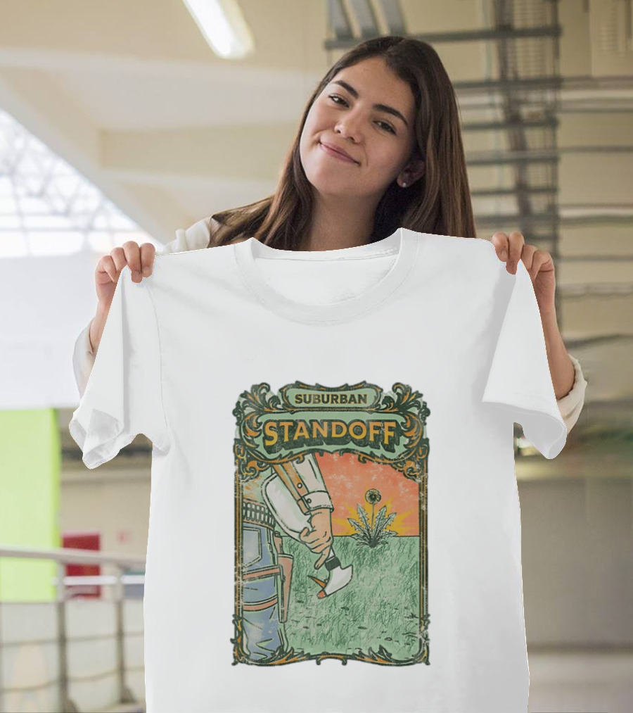Suburban Standoff Wild West Duel Scene T-Shirt