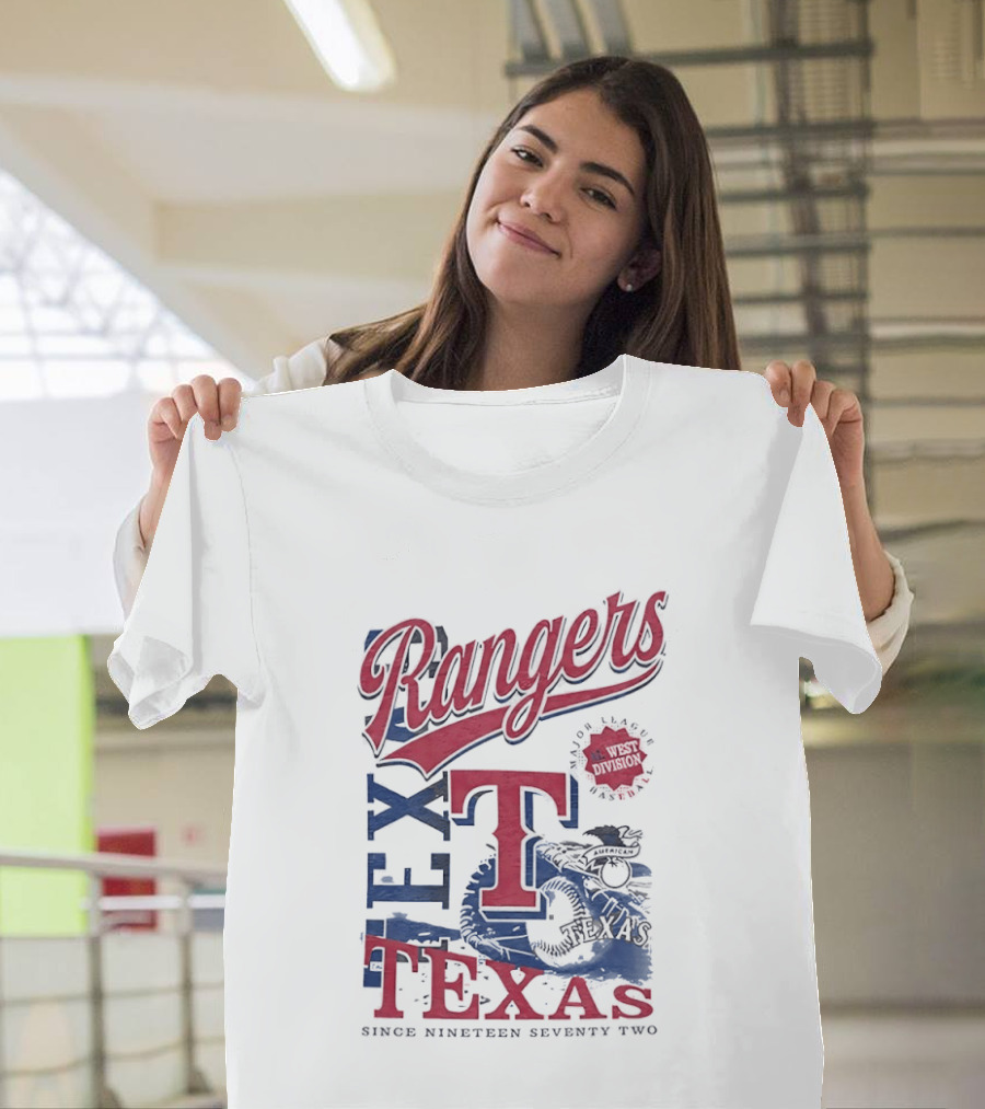 Texas Rangers EST 1972 Vintage Logo And Text Baseball Team T-Shirt
