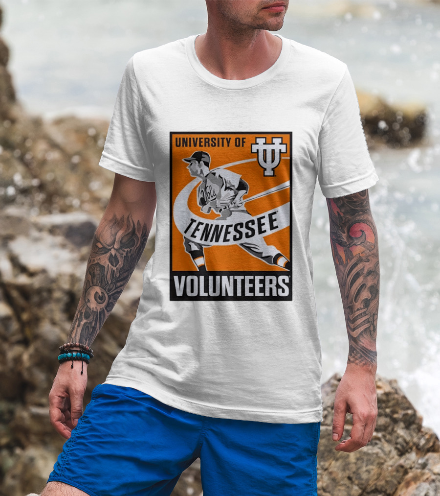 University Of Tennessee Volunteers Baseball Batter Icon UT T-Shirt