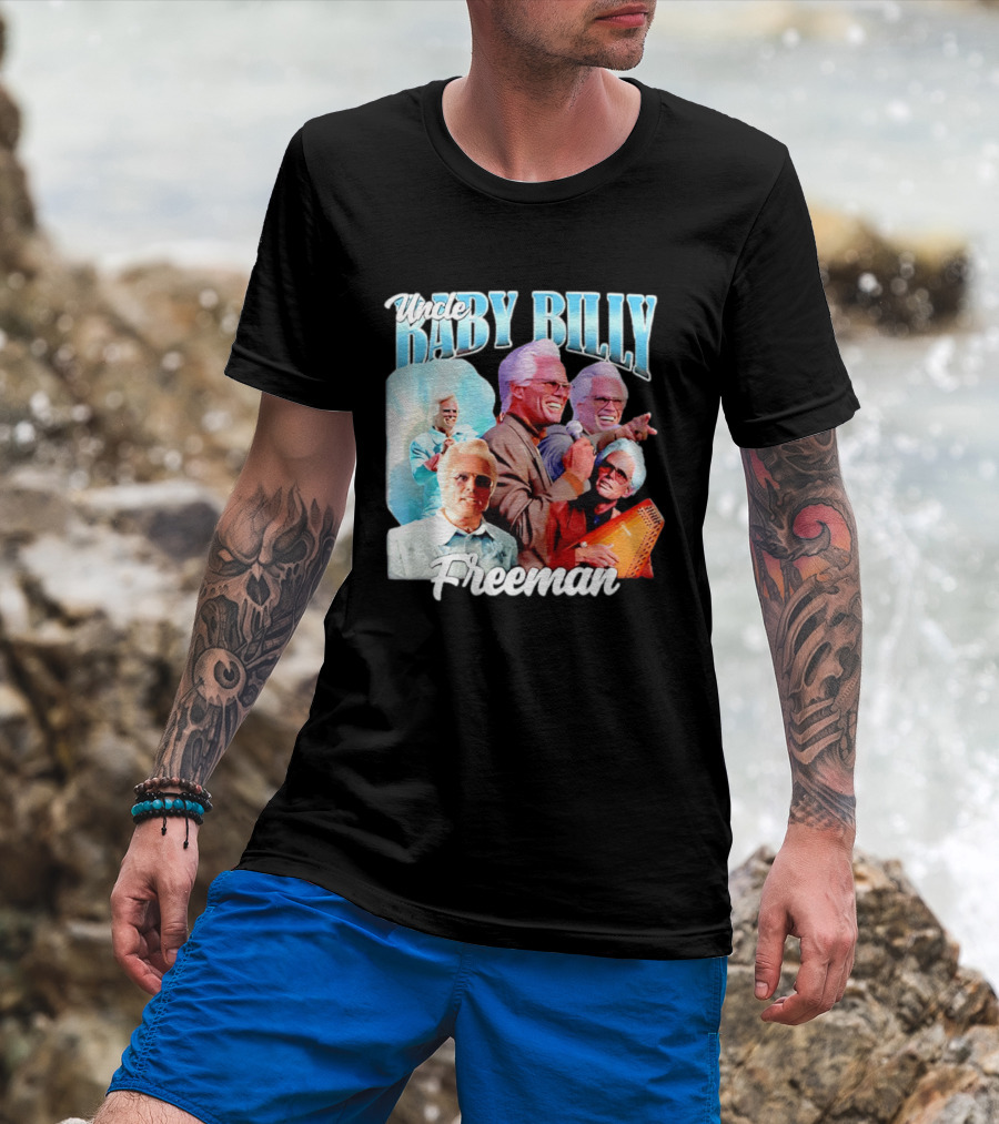 Uncle Baby Billy Freeman Character Collage T-Shirt