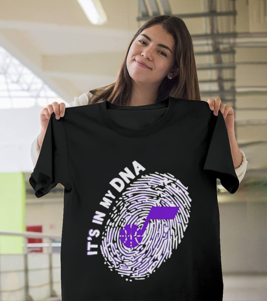 Utah Jazz It's In My DNA Fingerprint Basketball Fan T-Shirt