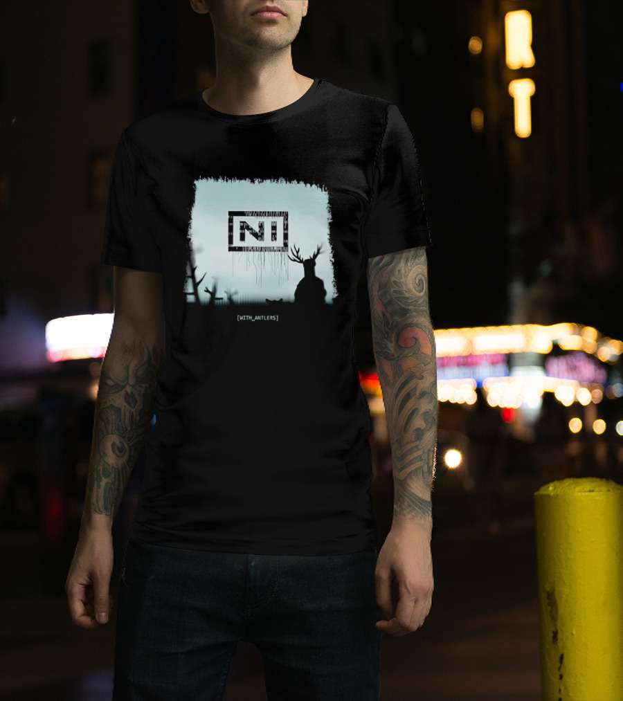 Nine Inch Nails NIN Deer Shadow With Antlers T-Shirt