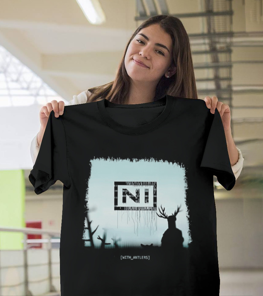 Nine Inch Nails NIN Deer Shadow With Antlers T-Shirt