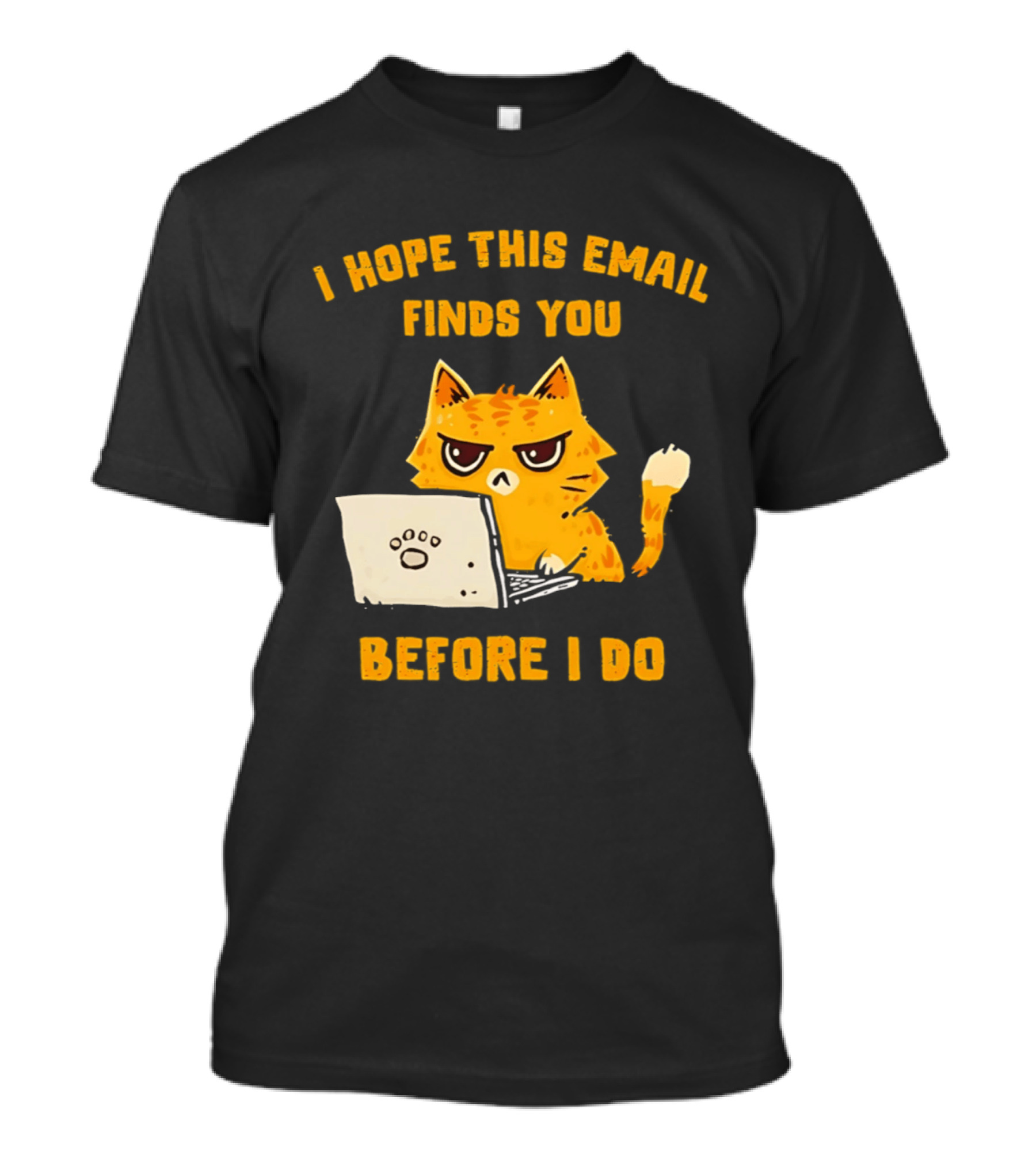 I Hope This Email Finds You Before I Do Cat Laptop T-Shirt