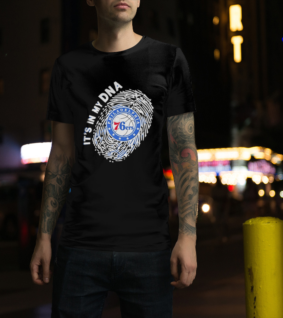 Philadelphia 76ers It's In My DNA Fingerprint Basketball Fans Gear T-Shirt