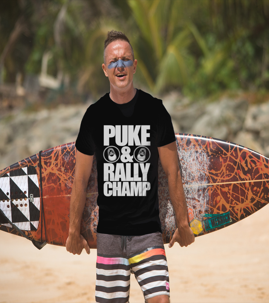 Puke And Rally Champ Soda Can Lids Fun T-Shirt