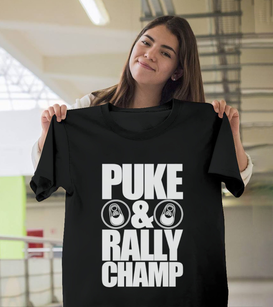 Puke And Rally Champ Soda Can Lids Fun T-Shirt
