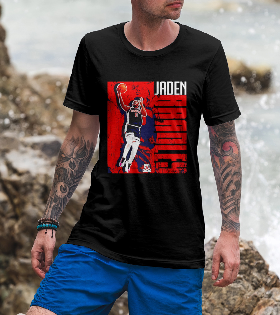 Jaden Bradley Arizona Wildcats NCAA Basketball Player Collage T-Shirt