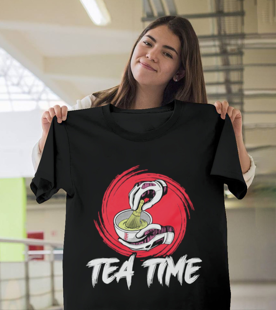 Tea Time Baseball Pouring Sports Fusion T-Shirt