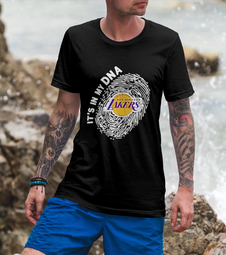 Los Angeles Lakers It's In My DNA Fingerprint T-Shirt