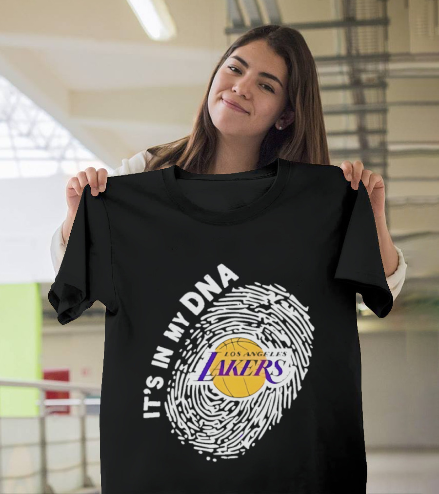 Los Angeles Lakers It's In My DNA Fingerprint T-Shirt