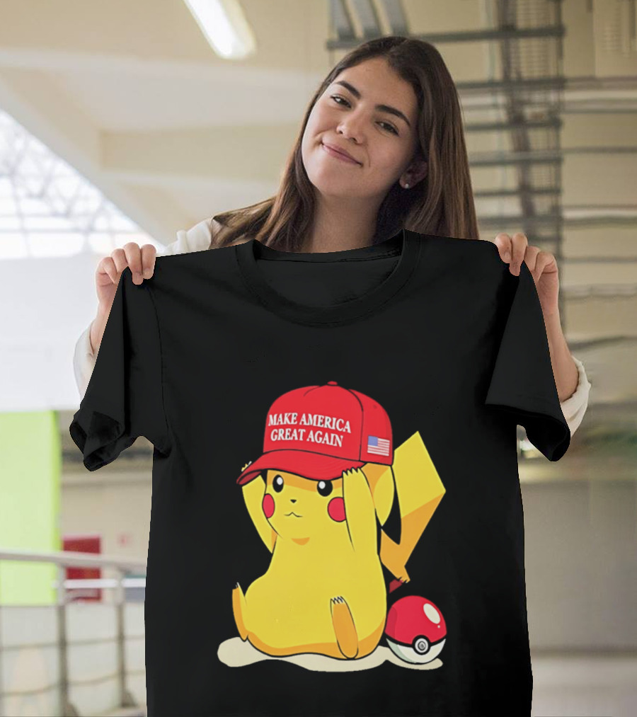 MAGA Pikachu Make America Great Again Hat Pokemon Fan Trend T-Shirt