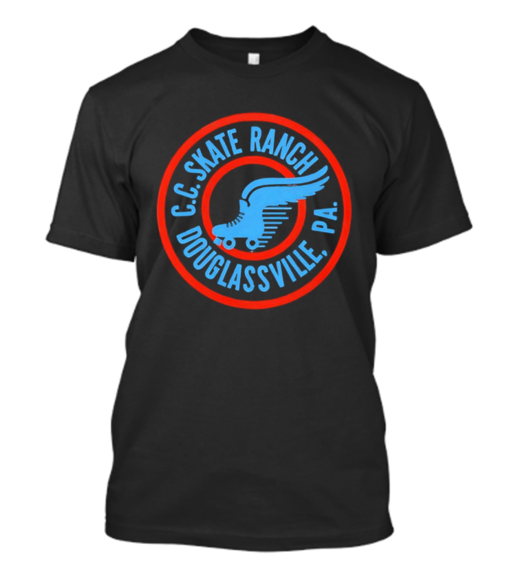C.C. Skate Ranch Douglassville PA Roller Skate Wings T-Shirt