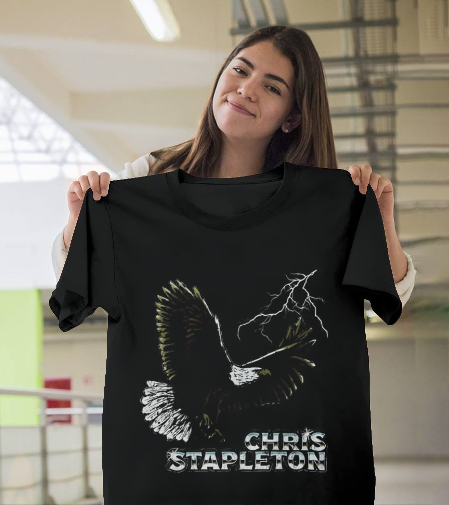 Chris Stapleton Bald Eagle With Lightning T-Shirt