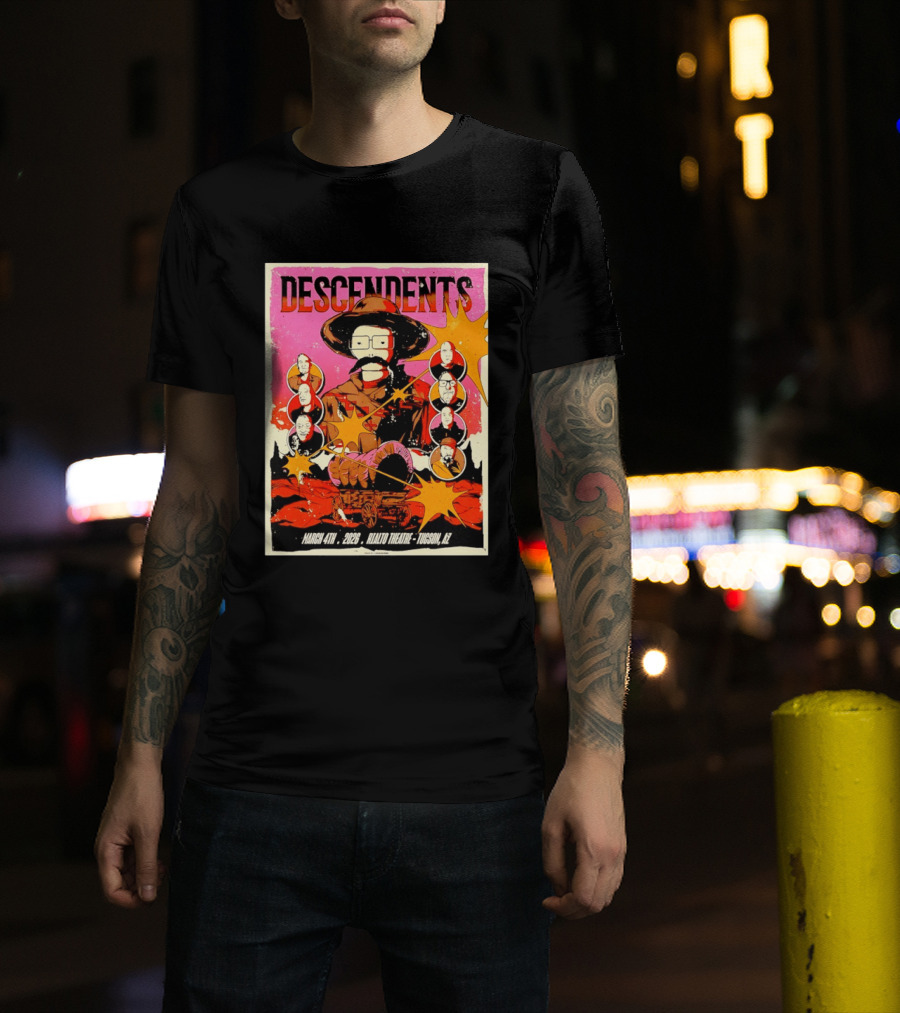 Descendents Live March 4 2026 At Rialto Theatre Tucson Arizona Concert Event T-Shirt