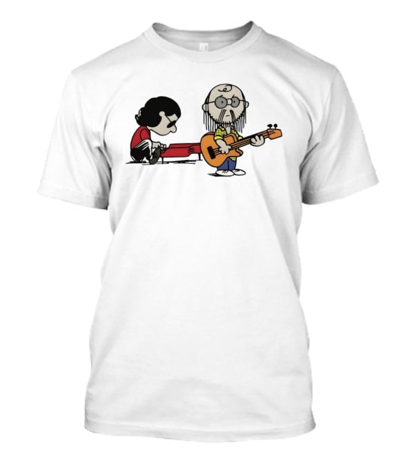 Lucy Van Pelt Peanuts RScottMurray Steely Dan Cartoon Characters Playing Guitar T-Shirt