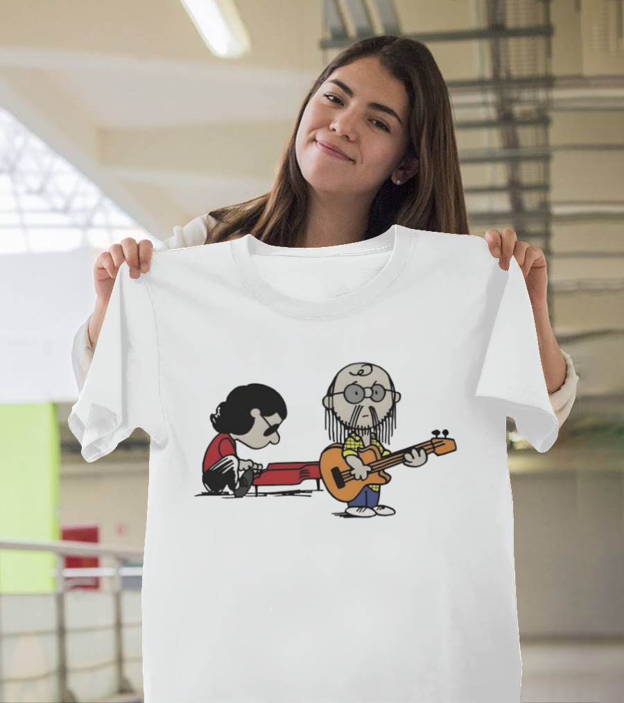 Lucy Van Pelt Peanuts RScottMurray Steely Dan Cartoon Characters Playing Guitar T-Shirt