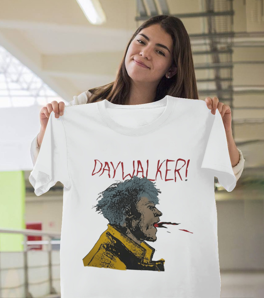 Machine Gun Kelly Daywalker Illustration With Character And Yellow Jacket T-Shirt