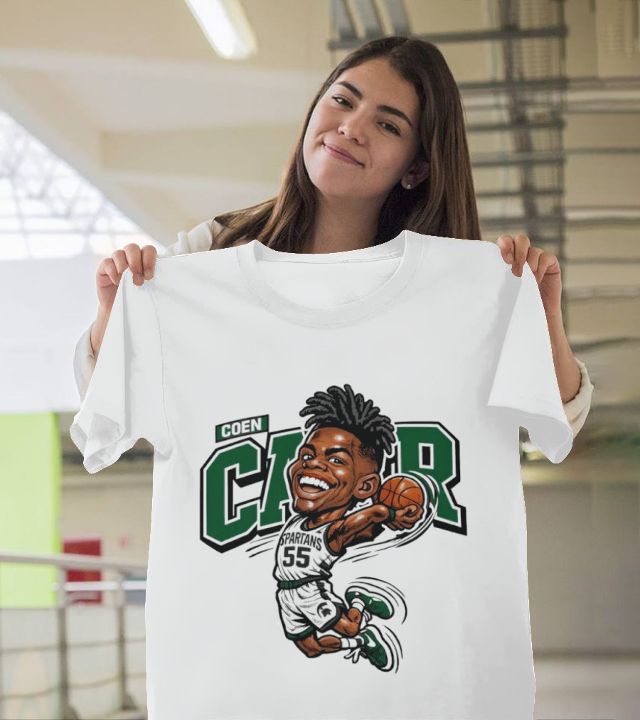 Coen Carr Caricature Basketball Player 55 Dunking Animation T-Shirt