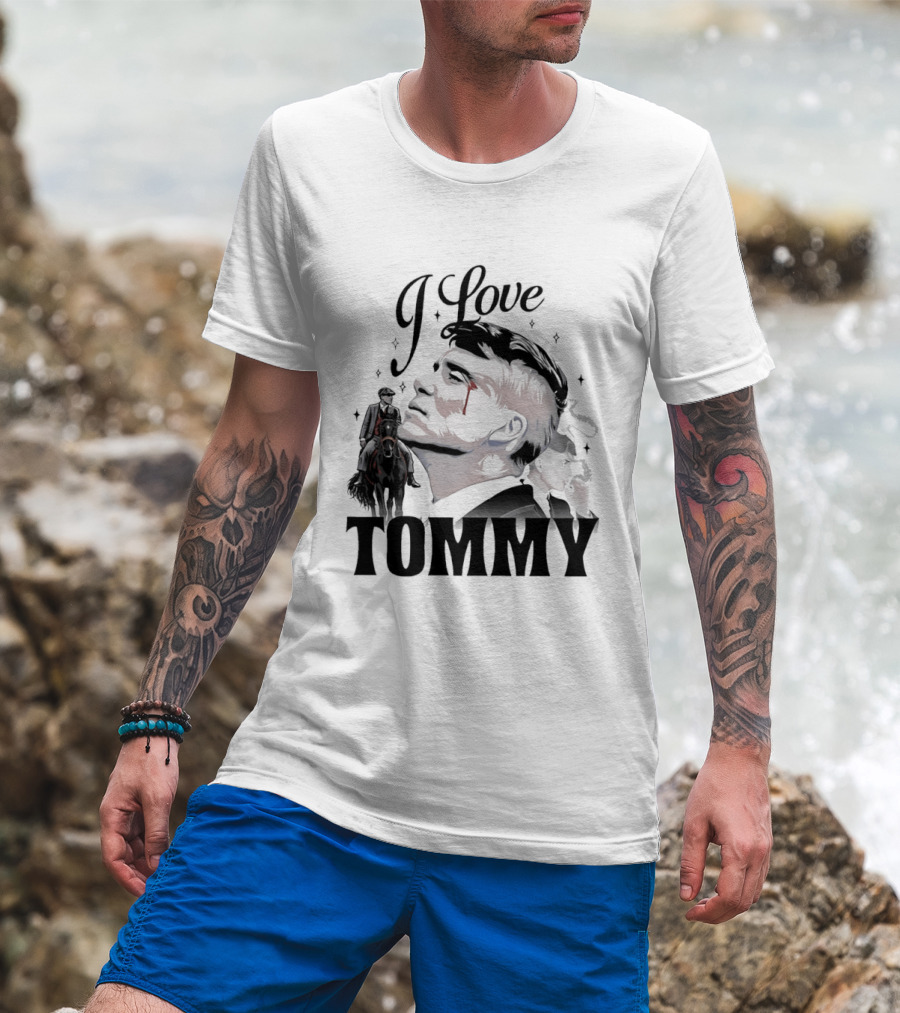 I Love Tommy Shelby In Peaky Blinders Movie Horse And Man Image T-Shirt