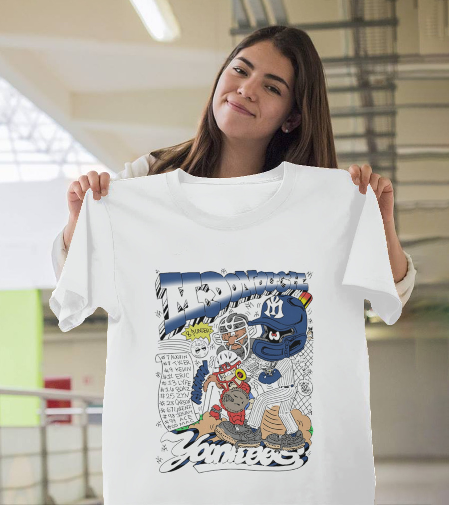 McDonough Yankees Caricature Number List And Players T-Shirt