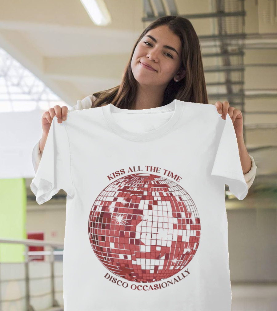 Kiss All The Time Disco Occasionally Disco Ball Bella T-Shirt