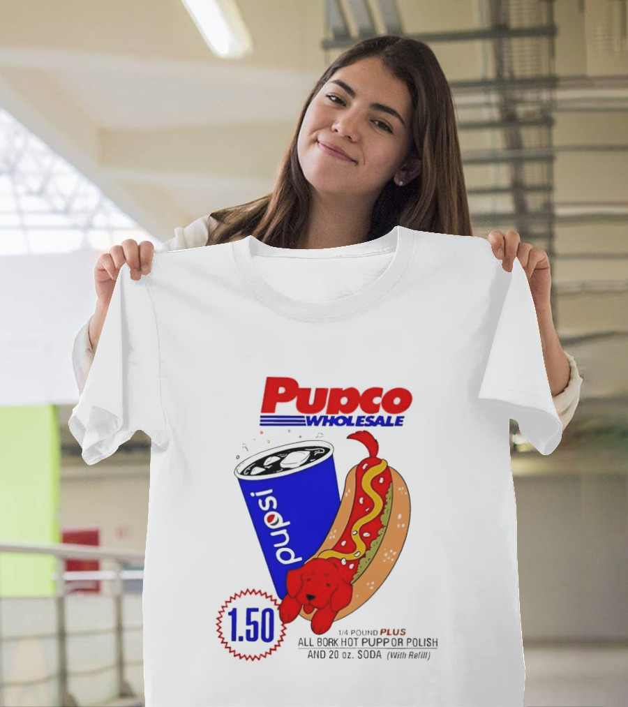 Pupco Wholesale Pupsi All Bork Hot Pupp And Polish Dog 20 Oz Soda Combo T-Shirt