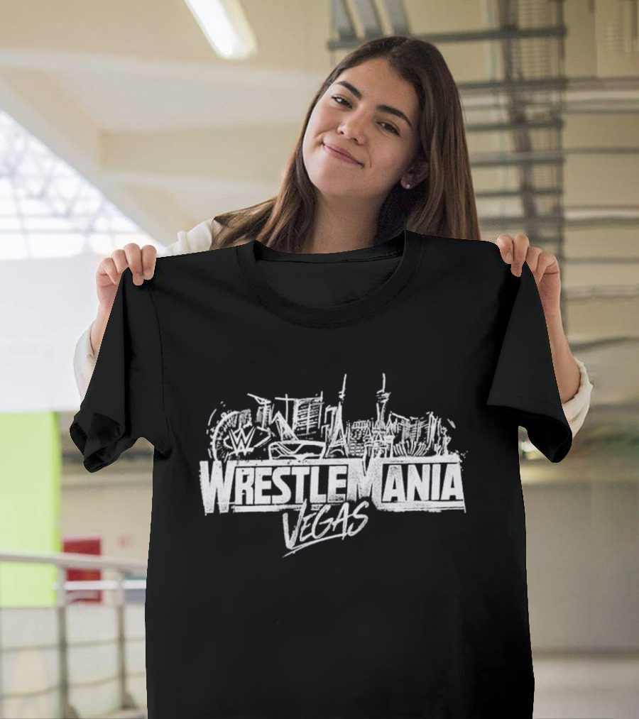 WWE Wrestlemania 42 Vegas 2026 Las Vegas Skyline Event T-Shirt