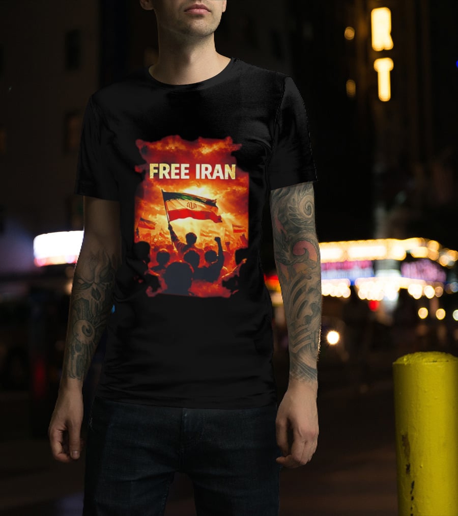 Free Iran Flag Protest Human Rights Solidarity T-Shirt