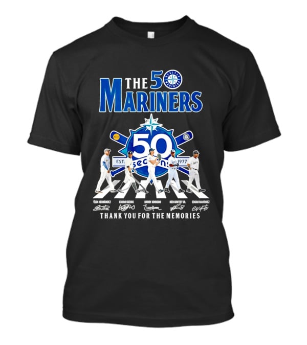 The Mariners 50th Anniversary 1977 2026 Iconic Players Thank You For The Memories T-Shirt