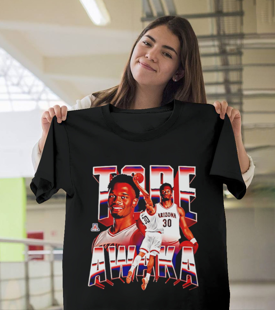 Tobe Awaka Arizona Wildcats Basketball 30 NCAA Player Collage T-Shirt